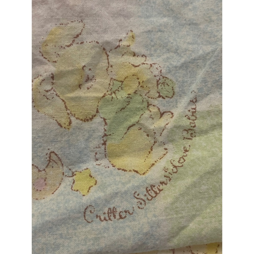 Vintage 1983 Hallmark Critter Sitters Crib Sheet & Receiving  Nursery blanke - Picture 10 of 12